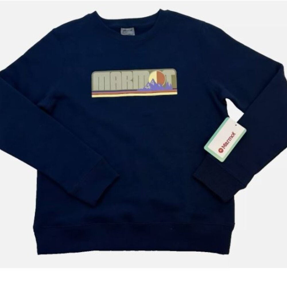 Marmot Montane Crew-Neck Sweatshirt-ARTN Long Sleeve Women's Size M Arctic Navy